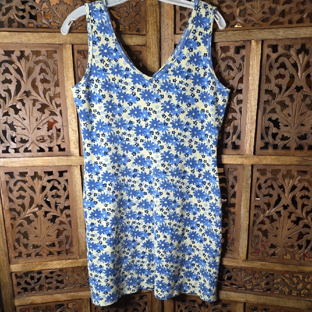 David Wayne Blue Floral Dress